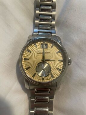 Tommy Bahama quartz Silver Bracelet Watch with Gold Dial